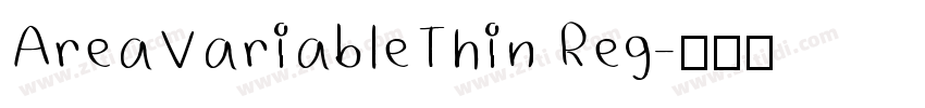 AreaVariableThin Reg字体转换